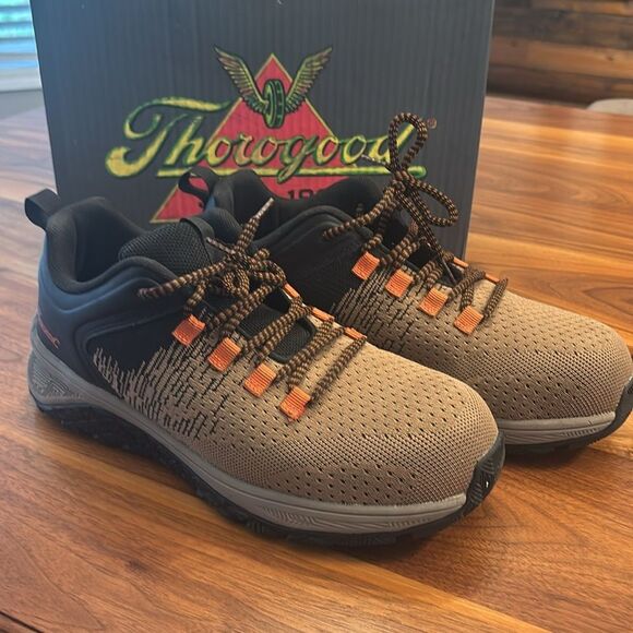 Thorogood 809-4100 Men’s AST Low Brown Black Work Comp Toe Shoe Size 9 - Picture 2 of 10